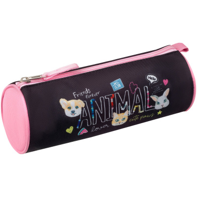 Пенал мягкий косметичка, черный/ с рисунком "ArtSpace" Animals Sch_57502