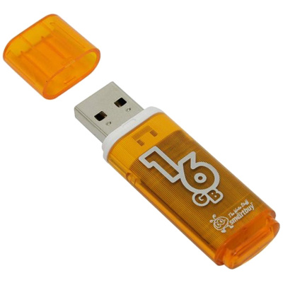 Флеш накопитель 16гб "Smartbuy" Glossy SB16GBGS-Or