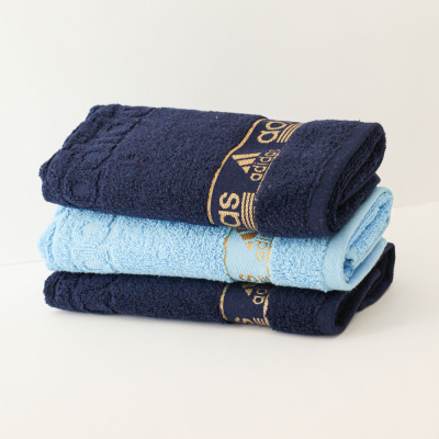 Полотенце для лица, 30*30см, цвет ассорти, вышевка золотом, 1шт "Cotton towel"  50905