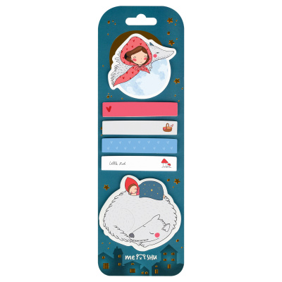 Закладки самоклеящиеся бумажные фигурные 20л*ассорти "Meshu" Litle red MS_54261