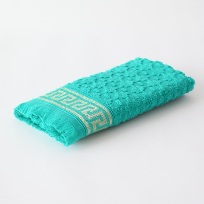 Полотенце для лица, 30*30см, цвет ассорти, вышевка золотом, 1шт "Cotton towel"  50905
