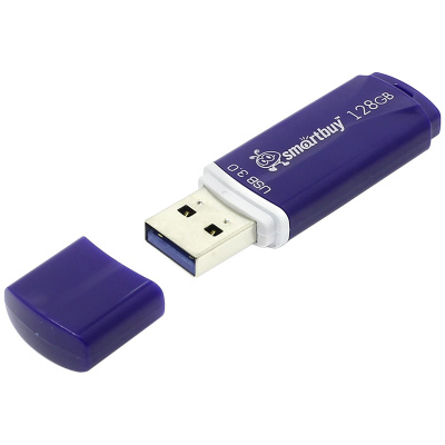 Флеш накопитель 128гб "Smartbuy" Crown Blue SB128GBCRW-BI