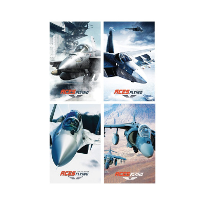 Блокнот 40*45, 48 листов, в клетку, на склейке "ArtSpace" Авиация. Avia collection Б7к48кл_21612