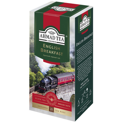 Чай крепкий черный, пакетированный, 25*2гр "Ahmad tea" "English breakfast" 05906