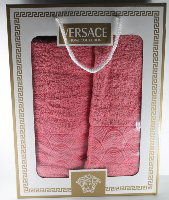 Набор полотенец, 50*80см+70*130см, цвет ассорти, 2шт "Комби" Versace 29052