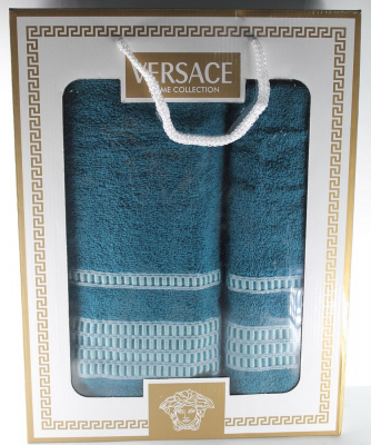 Набор полотенец, 50*80см+70*130см, цвет ассорти, 2шт "Комби" Versace 29052