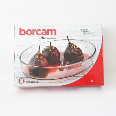 Форма для запекания, стекло, цвет прозрачный, 1,72л, 1шт "Borcam" Круглая 059044