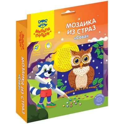 Аквамозаика стразы 15*15см "Мульти-Пульти" Сова DM_37182