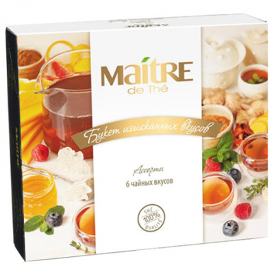 Подарочный набор чая, пакетированный, 30*1.7гр "Maitre" Ассорти 69134/622387