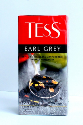 Чай крепкий черный, пакетированный, 25*2гр "Tess" Earl grey 06456