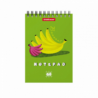 Блокнот А6, 60 листов, в клетку, на спирали "Erich Krause" Textile Fruits 46691