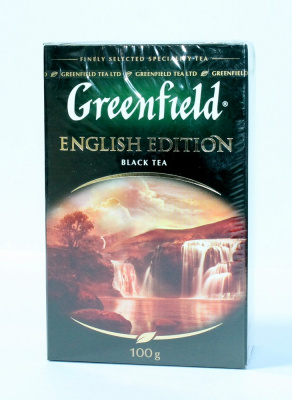 Чай крепкий черный, листовой, 100гр "Greenfield" English edition 13805