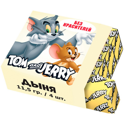Жевательная конфета "Tom and jery" 1шт, дыня, 11,5гр 74215