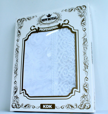 Скатерть текстиль+гепюр, 160*350см, 1шт "KDK" New royal Professional 26406