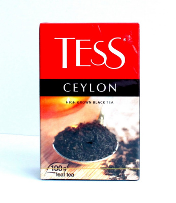 Чай крепкий черный, листовой, 100гр "Tess" Ceylon 06326