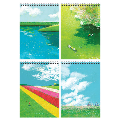 Блокнот А5, 60 листов, в клетку, на спирали "BG" Minimalistic fields Б5гр60 12770