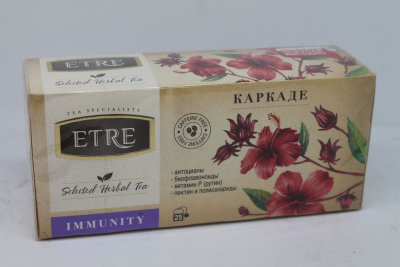 Чай травянной, пакетированный, 37.5гр "KDV" ETRE Selected Herbal Tea Каркаде 22283