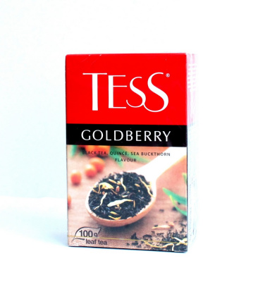 Чай крепкий черный, листовой, 100гр "Tess" Gold Berry 011320