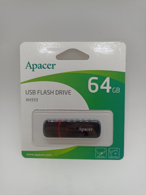 Флеш накопитель 64гб "Apacer" AH333B черный AP64GAH333B-1