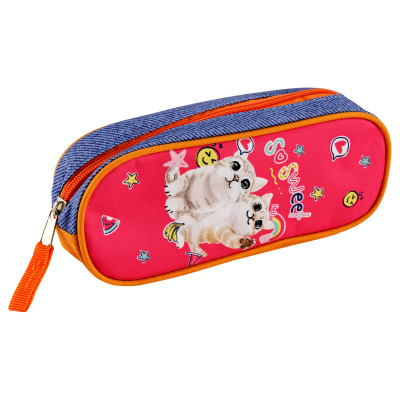 Пенал мягкий косметичка, цветной/с рисунком "ArtSpace" Cute cats Sch_49587
