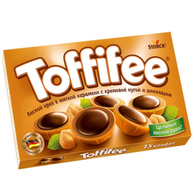 Набор конфет "Storck" Toffifee, лесной орех в мягкой карамели, 125гр 275487