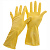 Перчатки для уборки "Office Clean" Стандарт, M, резиновые, желтые 257669