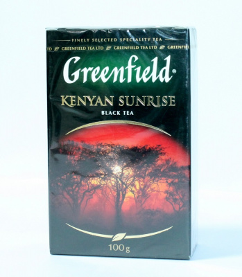 Чай крепкий черный, листовой, 100гр "Greenfield" Kenyan sunrise 004872
