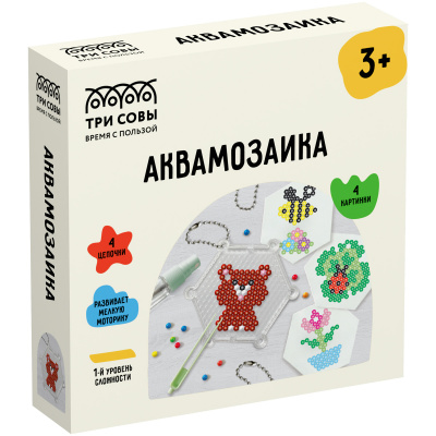 Аквамозаика мозайка 12*12см "Три совы" Лесная поляна AQB_54281