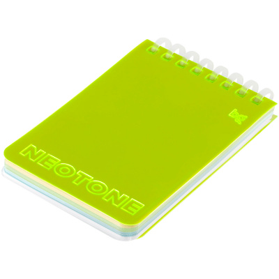 Блокнот А6, 80 листов, без линовки, на гребне БиДжи Neon yellow NA7sc80 61073
