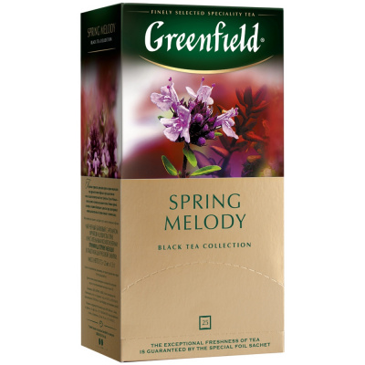 Чай крепкий черный, пакетированный, 25*2гр "Greenfield" Spring Melody 05251