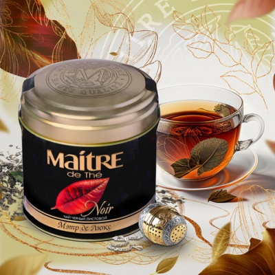 Чай крепкий черный, листовой, 100гр "Maitre" Метр де люкс  91931