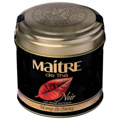 Чай крепкий черный, листовой, 100гр "Maitre" Метр де люкс  91931
