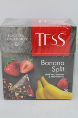 Чай крепкий черный, пакетированный, 20*1,8гр "Tess" Banana split 11450
