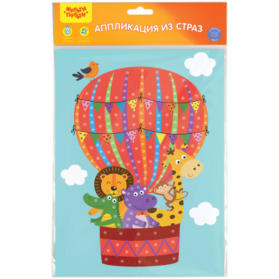 Аппликация  стразы 21*29,5см "Мульти-Пульти" Воздушный шар GM_40309