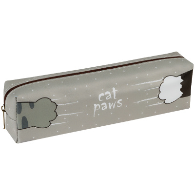 Пенал мягкий косметичка, серый "Meshu" Paws MS_49517