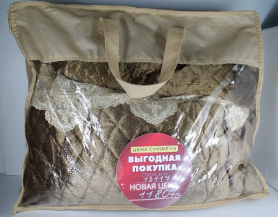 Покрывало с наволочками, 200*220см, хлопок, цвет ассорти с узором "Комби" Alphabet boutis 41580