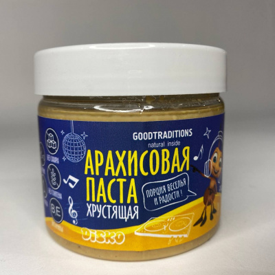 Арахисовая паста "Goodtraditions" Хрустящая, 1шт, 300гр 461899