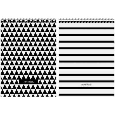Блокнот А5, 60 листов, в клетку, на спирали "ArtSpace" Узоры bw pattern 28935