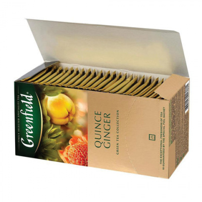 Чай зеленый, пакетированный, 25*2гр "Greenfield" Quince ginger  13881