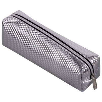 Пенал мягкий косметичка, серебрянный "Brauberg" Celebrity 228993