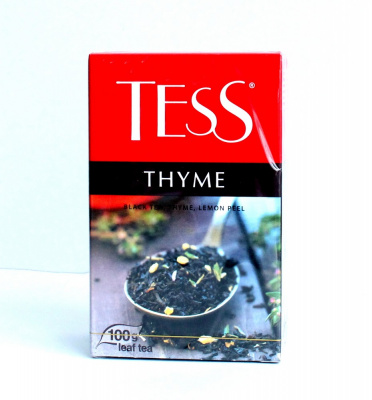 Чай крепкий черный, листовой, 100гр "Tess" Thyme 011306
