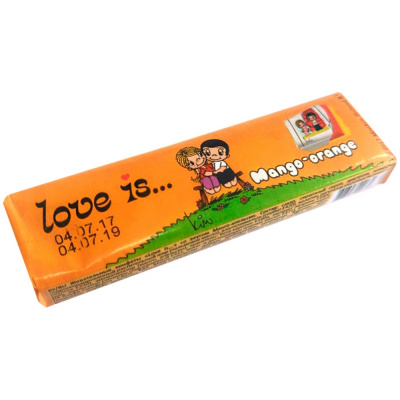 Жевательная резинка "Love is..." 5шт, манго-апельсин, 25гр 72686