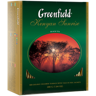 Чай черный, пакетированный, 100*2гр "Greenfield" Kenyan Sunrise 06005