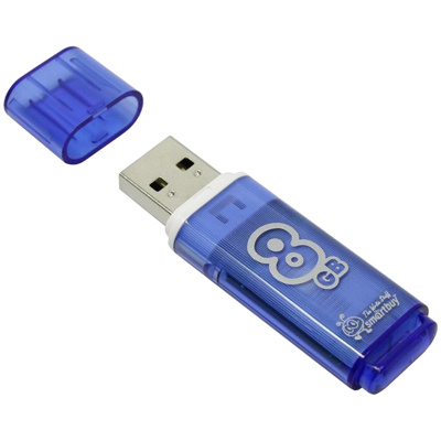 Флеш накопитель 8гб "Smartbuy" Glossy SB8GBGS-B