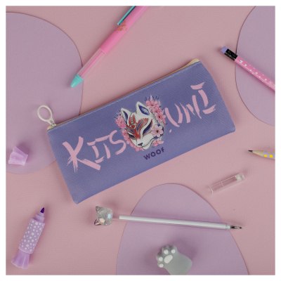 Пенал мягкий косметичка, фиолетовый "Meshu" Kitsuni MS_57888