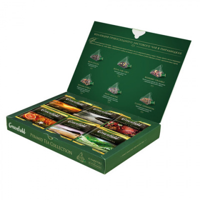 Подарочный набор чая, пакетированный, 56гр "Greenfield" Pyramid tea collection 17681
