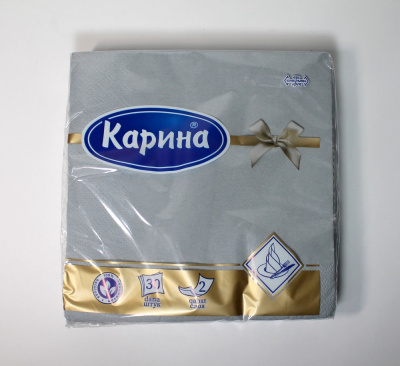 Салфетки бумажные "Карина" Однотонные, 2 слоя, 30шт 30463