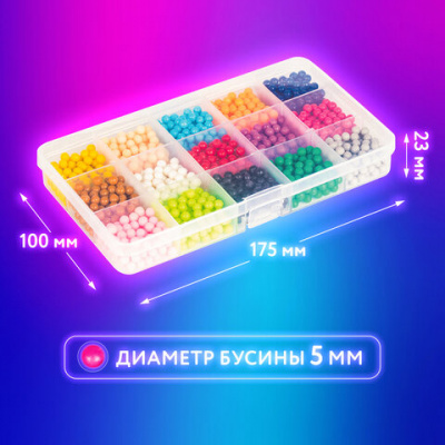 Аквамозаика полимер 15 цветов "Юнландия" С интсрументом 663778