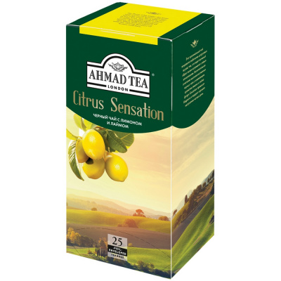 Чай фруктовый, пакетированный, 25*1,8гр "Ahmad tea" Citrus sensation 16520