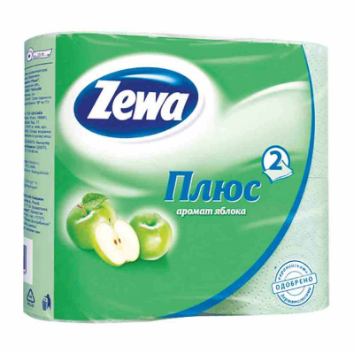Туалетная бумага "Zewa" Apple, 2 слоя, 4шт 1309
